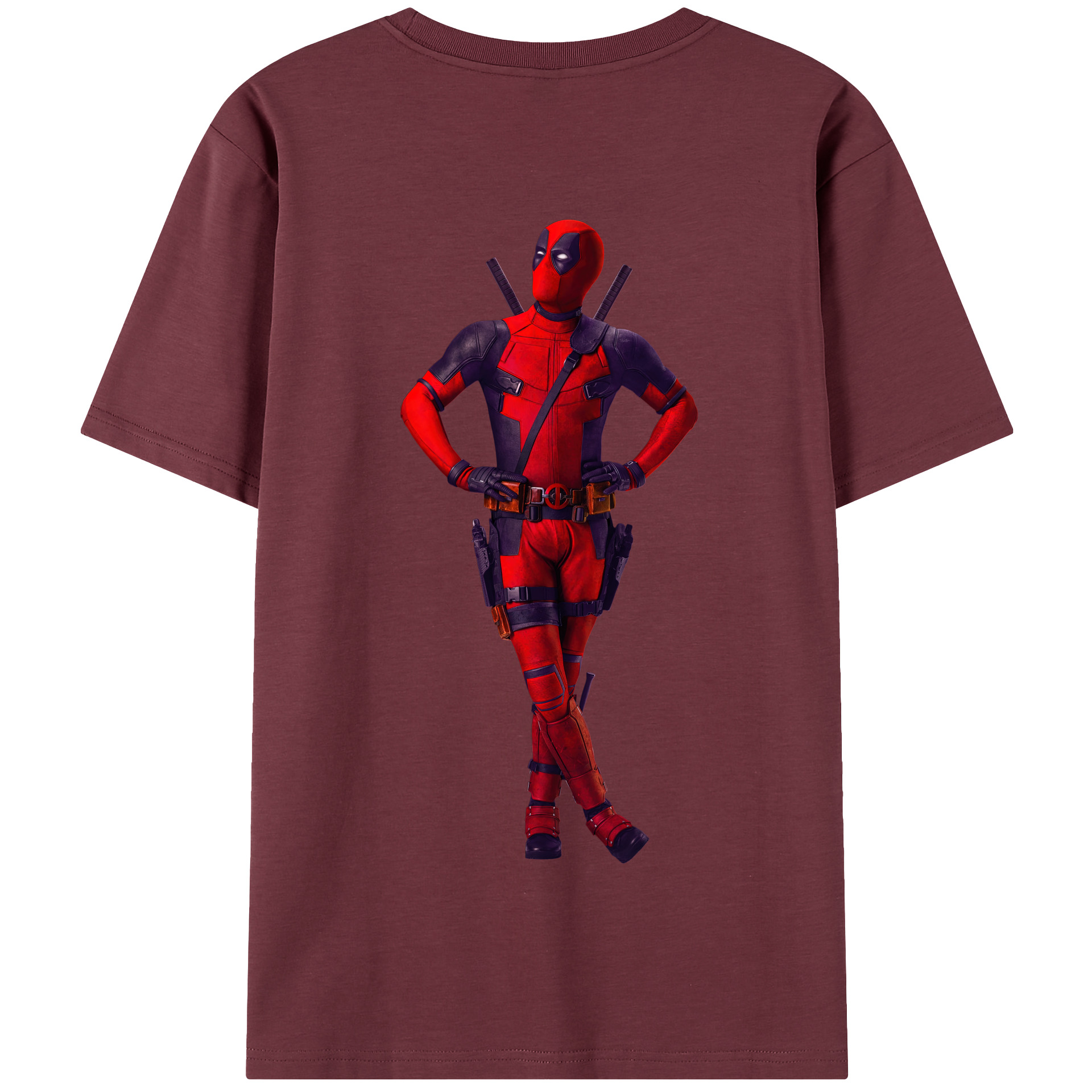 （画像用） Deadpool デッドプール 綿100％半袖Tシャツ（背面プリント）